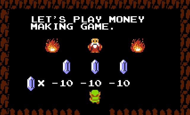 Money Making Game from Legend of Zelda